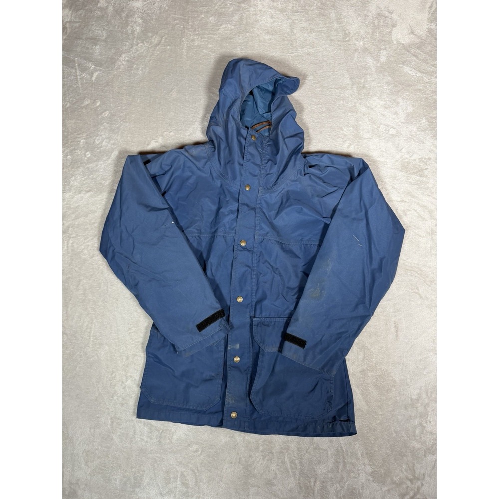 Vintage REI Gore-Tex Made In USA Blue Rain Parka Jacket Mens Small
